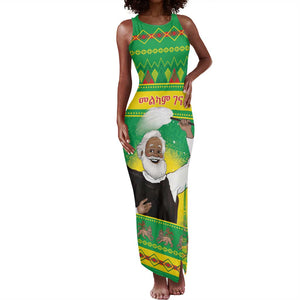 Afro Ethiopia Christmas Tank Maxi Dress Melkam Gena Yegena Abat