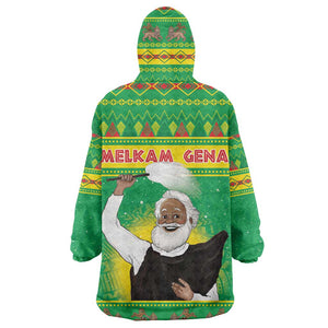 Afro Ethiopia Christmas Wearable Blanket Hoodie Melkam Gena Yegena Abat