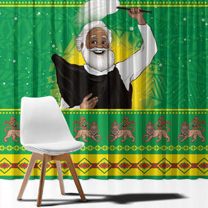 Afro Ethiopia Christmas Window Curtain Melkam Gena Yegena Abat