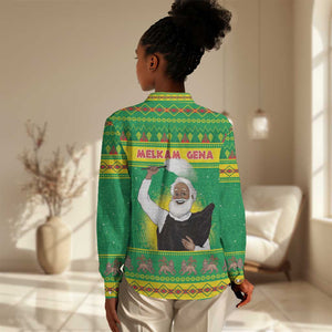 Afro Ethiopia Christmas Women Casual Shirt Melkam Gena Yegena Abat