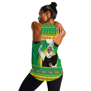 Afro Ethiopia Christmas Women Racerback Tank Melkam Gena Yegena Abat