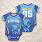 Custom Saint Lucia 2026 Cricket Baby Onesie Kings Never Fall