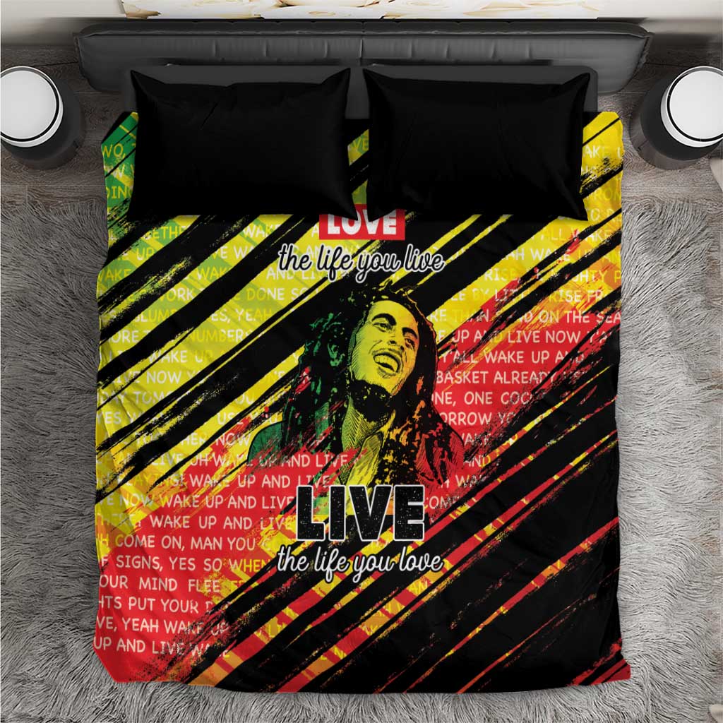 Reggae Legend Bedding Set Love The Life You Live Live The Life You Love