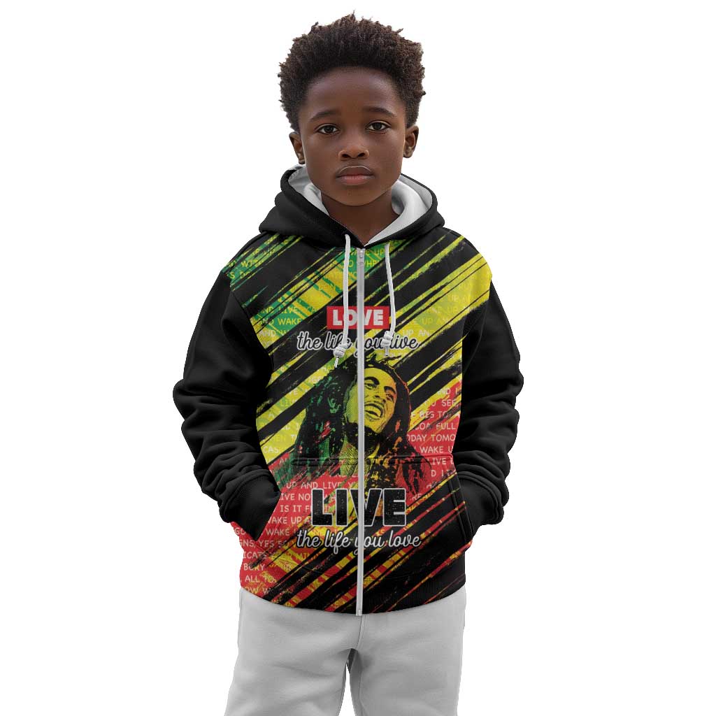 Reggae Legend Kid Hoodie Love The Life You Live Live The Life You Love
