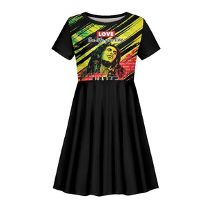 Reggae Legend Kid Short Sleeve Dress Love The Life You Live Live The Life You Love