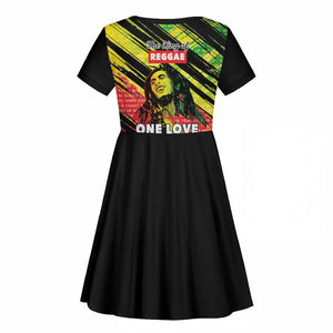 Reggae Legend Kid Short Sleeve Dress Love The Life You Live Live The Life You Love