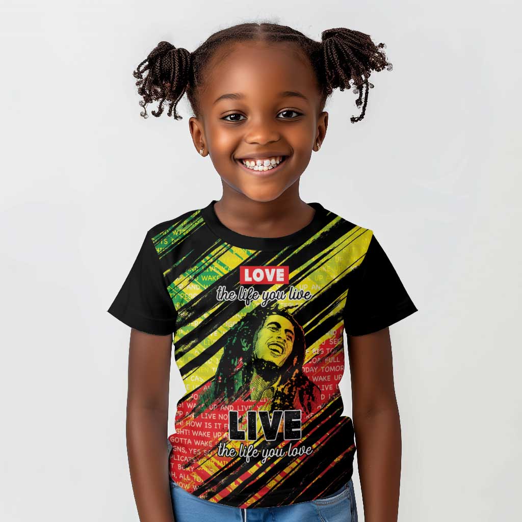 Reggae Legend Kid T shirt Love The Life You Live Live The Life You Love