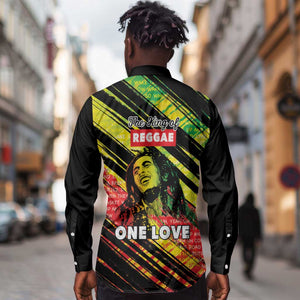 Reggae Legend Long Sleeve Button Shirt Love The Life You Live Live The Life You Love