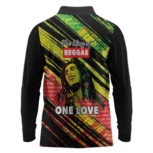 Reggae Legend Long Sleeve Polo Shirt Love The Life You Live Live The Life You Love