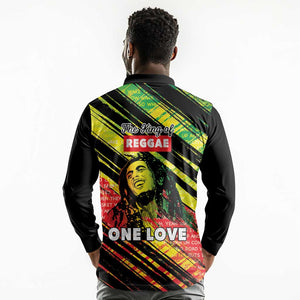 Reggae Legend Long Sleeve Polo Shirt Love The Life You Live Live The Life You Love