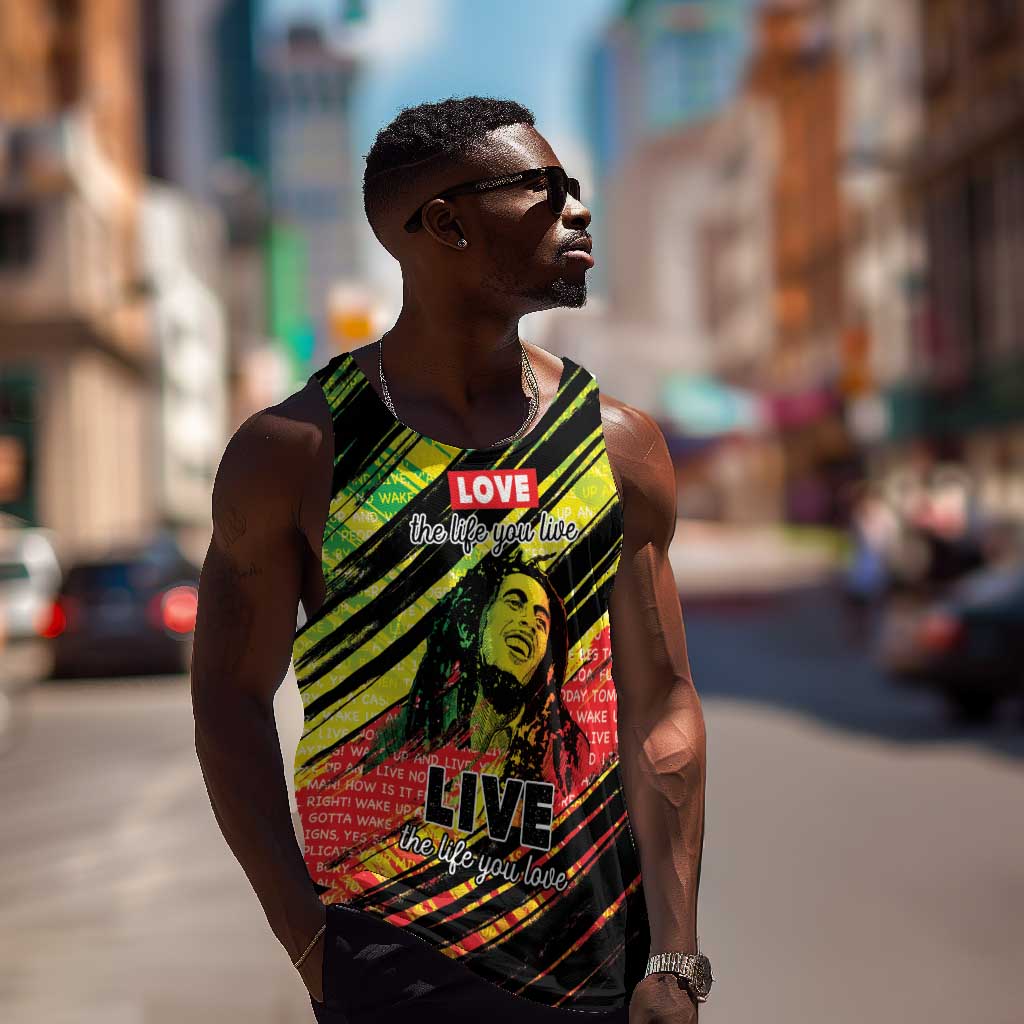 Reggae Legend Men Tank Top Love The Life You Live Live The Life You Love