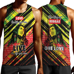 Reggae Legend Men Tank Top Love The Life You Live Live The Life You Love