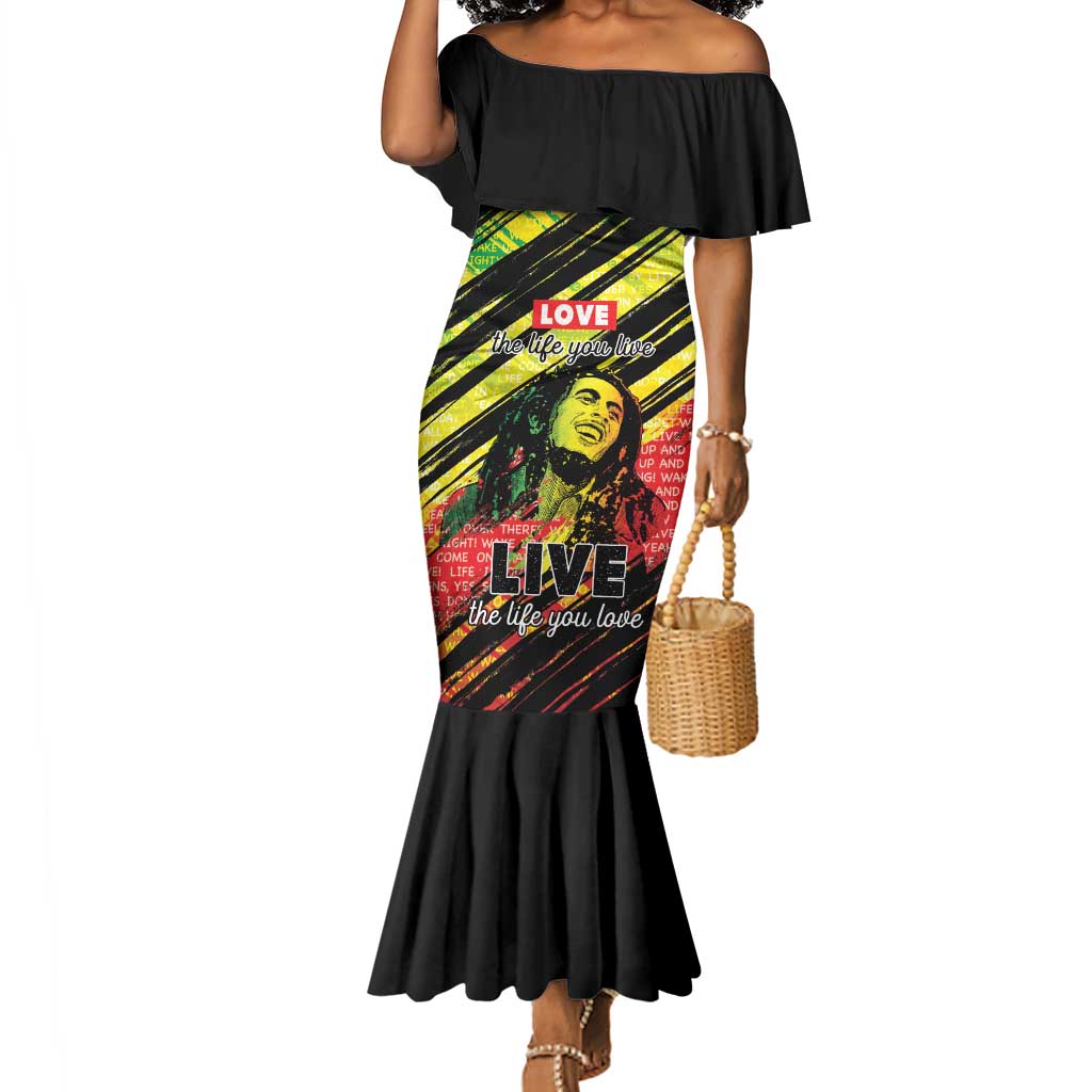 Reggae Legend Mermaid Dress Love The Life You Live Live The Life You Love