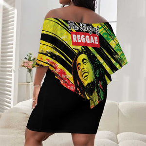 Reggae Legend Off Shoulder Short Dress Love The Life You Live Live The Life You Love