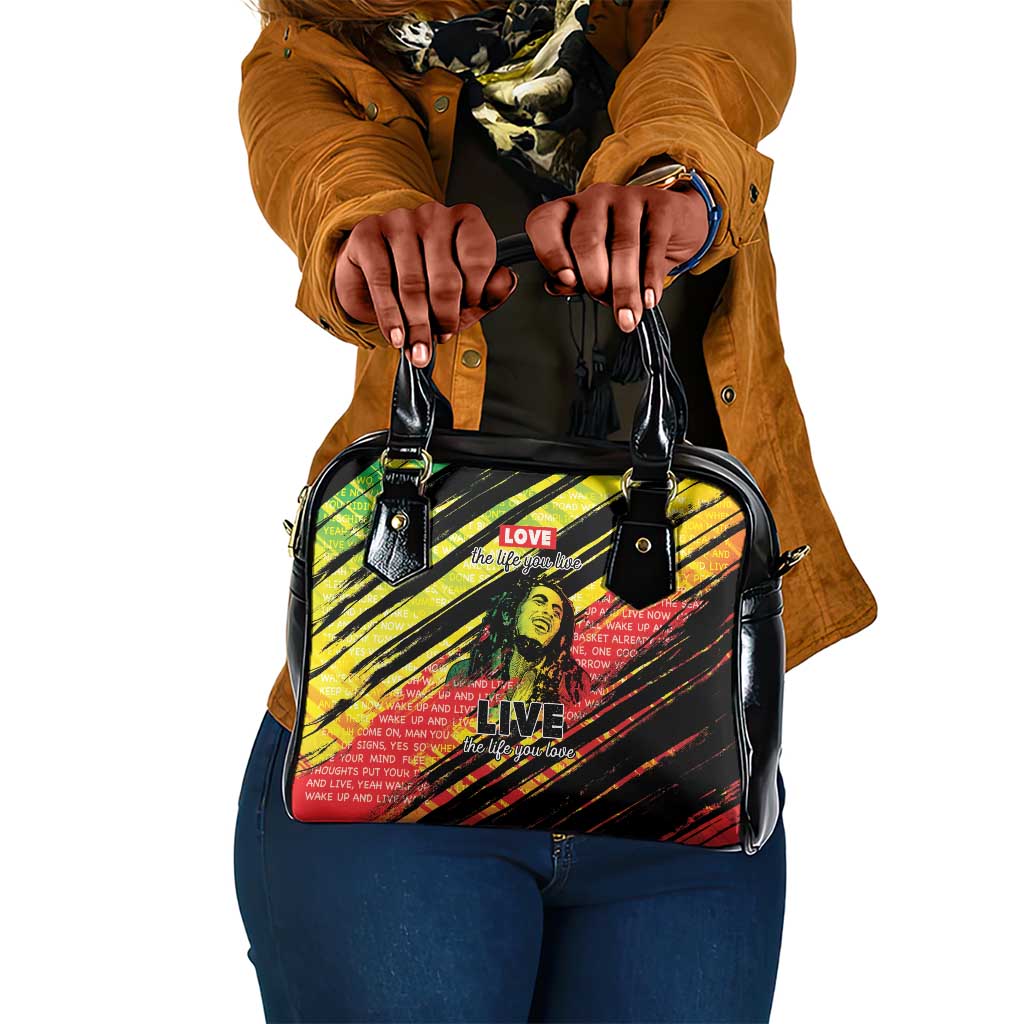 Reggae Legend Shoulder Handbag Love The Life You Live Live The Life You Love