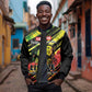 Reggae Legend Sleeve Zip Bomber Jacket Love The Life You Live Live The Life You Love
