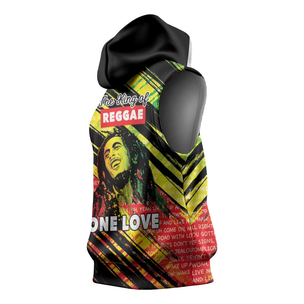 Reggae Legend Sleeveless Hoodie Love The Life You Live Live The Life You Love - African Pride