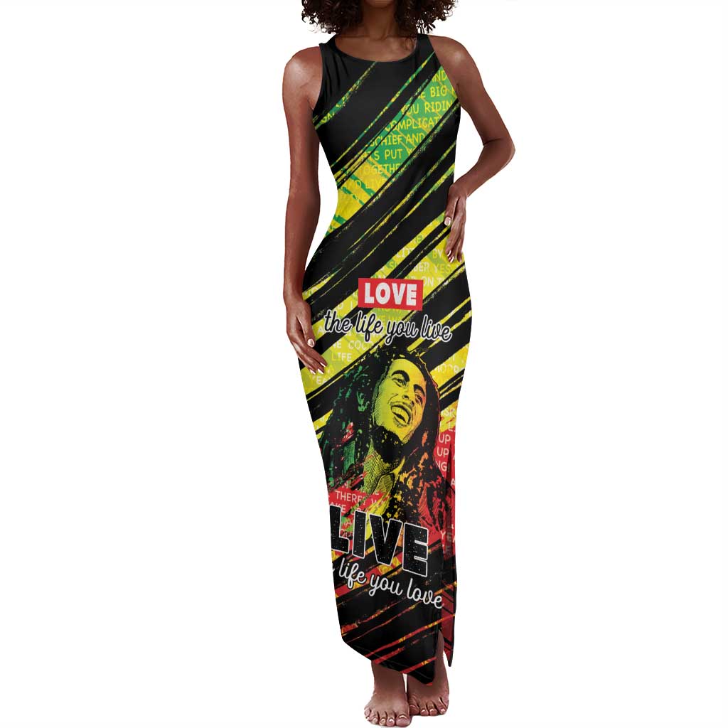 Reggae Legend Tank Maxi Dress Love The Life You Live Live The Life You Love