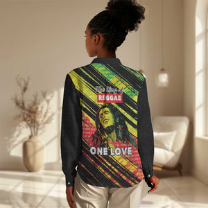 Reggae Legend Women Casual Shirt Love The Life You Live Live The Life You Love