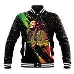 Afro Legend Bob Baseball Jacket One Love Heart Destiny