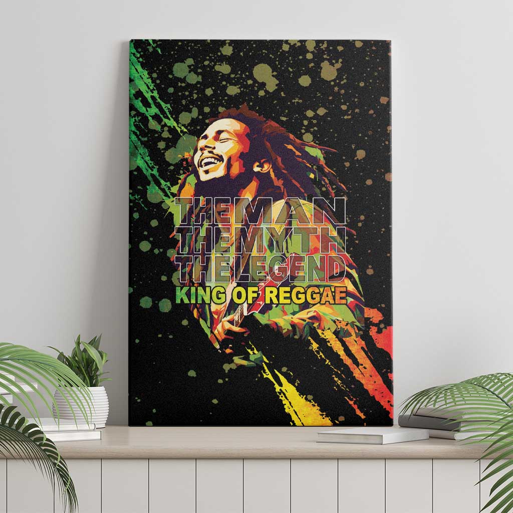 Afro Legend Bob Canvas Wall Art One Love Heart Destiny