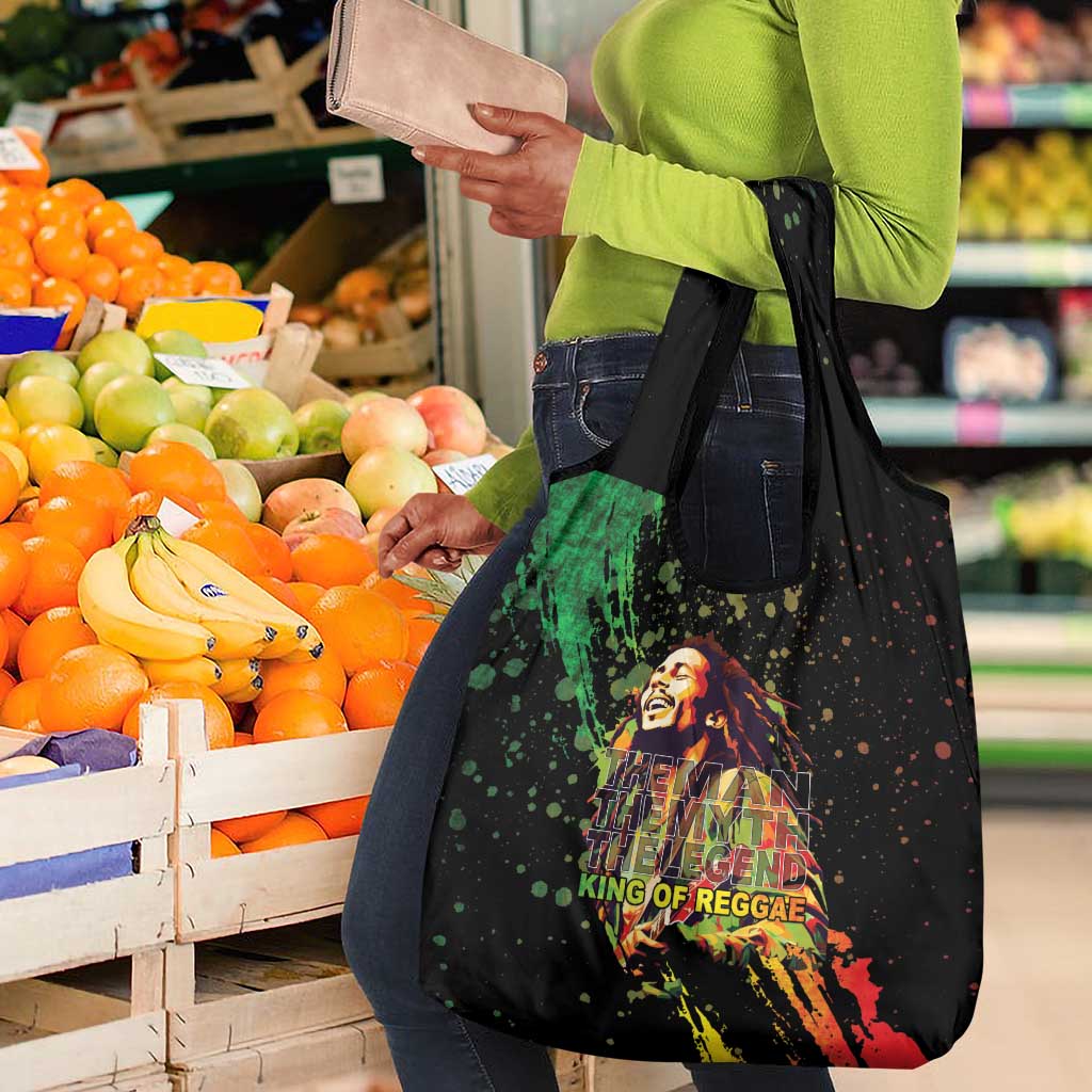 Afro Legend Bob Grocery Bag One Love Heart Destiny