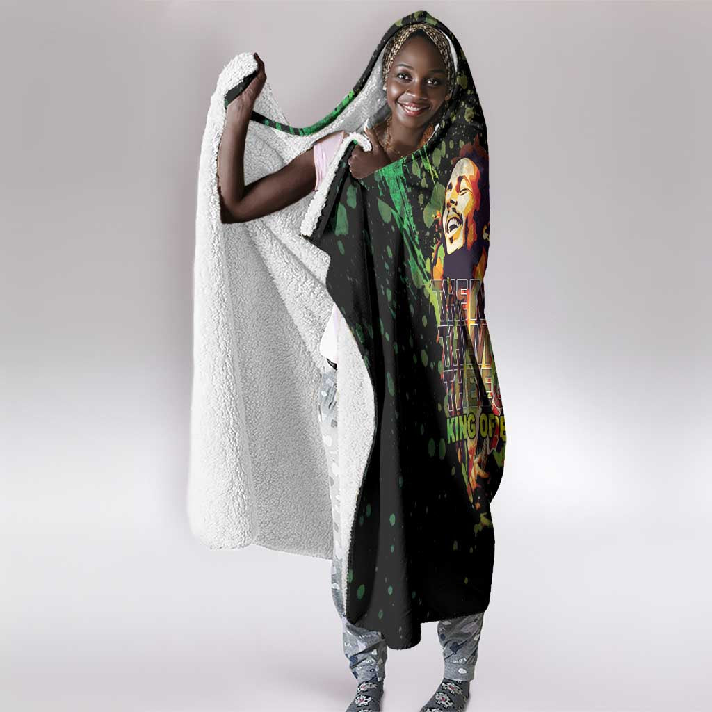 Afro Legend Bob Hooded Blanket One Love Heart Destiny