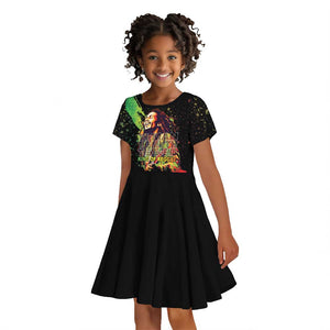 Afro Legend Bob Kid Short Sleeve Dress One Love Heart Destiny