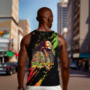 Afro Legend Bob Men Tank Top One Love Heart Destiny