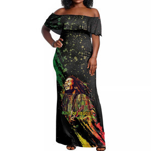 Afro Legend Bob Off Shoulder Maxi Dress One Love Heart Destiny