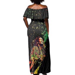 Afro Legend Bob Off Shoulder Maxi Dress One Love Heart Destiny