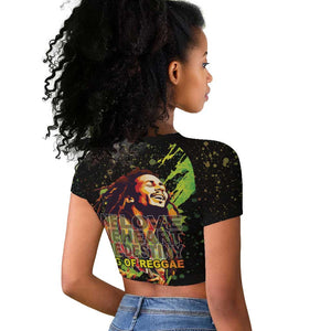 Afro Legend Bob Raglan Cropped T shirt One Love Heart Destiny