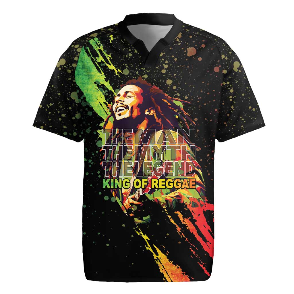 Afro Legend Bob Rugby Jersey One Love Heart Destiny