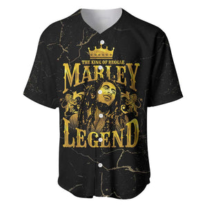 Reggae King Marley Baseball Jersey Gold Lion