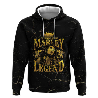 Reggae King Marley Hoodie Gold Lion