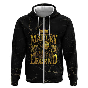 Reggae King Marley Hoodie Gold Lion