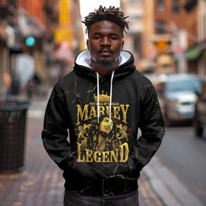 Reggae King Marley Hoodie Gold Lion