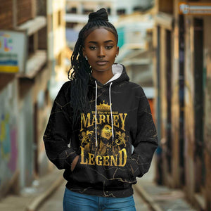 Reggae King Marley Hoodie Gold Lion