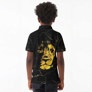 Reggae King Marley Kid Polo Shirt Gold Lion