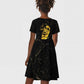 Reggae King Marley Kid Short Sleeve Dress Gold Lion