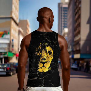 Reggae King Marley Men Tank Top Gold Lion