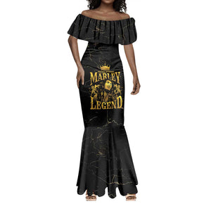 Reggae King Marley Mermaid Dress Gold Lion