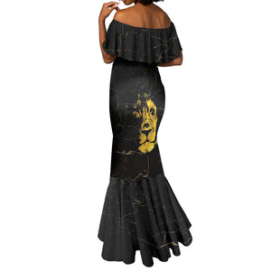 Reggae King Marley Mermaid Dress Gold Lion