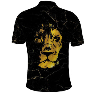 Reggae King Marley Polo Shirt Gold Lion