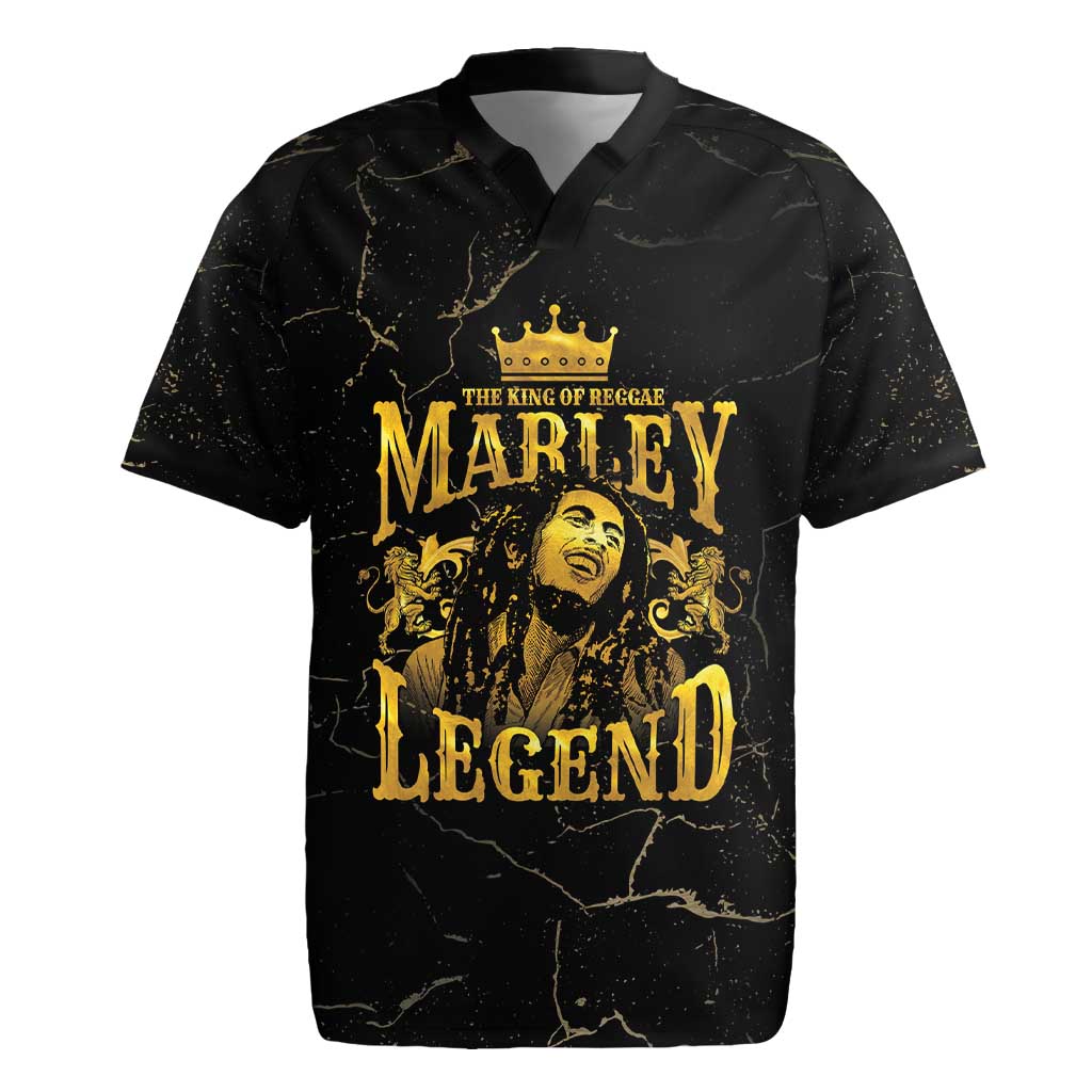 Reggae King Marley Rugby Jersey Gold Lion