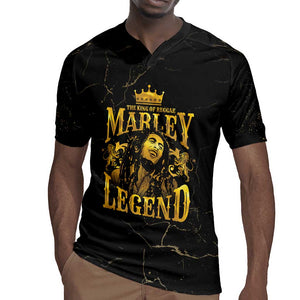 Reggae King Marley Rugby Jersey Gold Lion