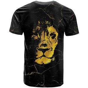 Reggae King Marley T shirt Gold Lion