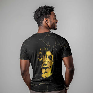 Reggae King Marley T shirt Gold Lion