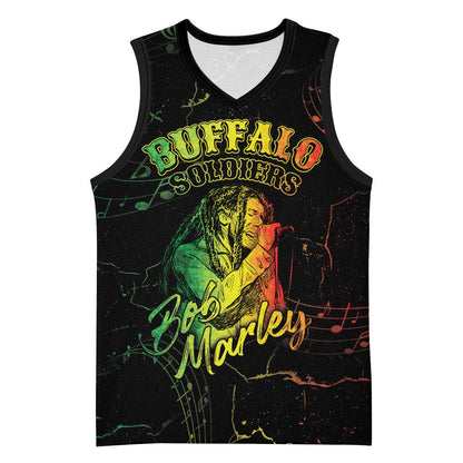Reggae King Buffalo Soldier Basketball Jersey Honoring The Legend LT05