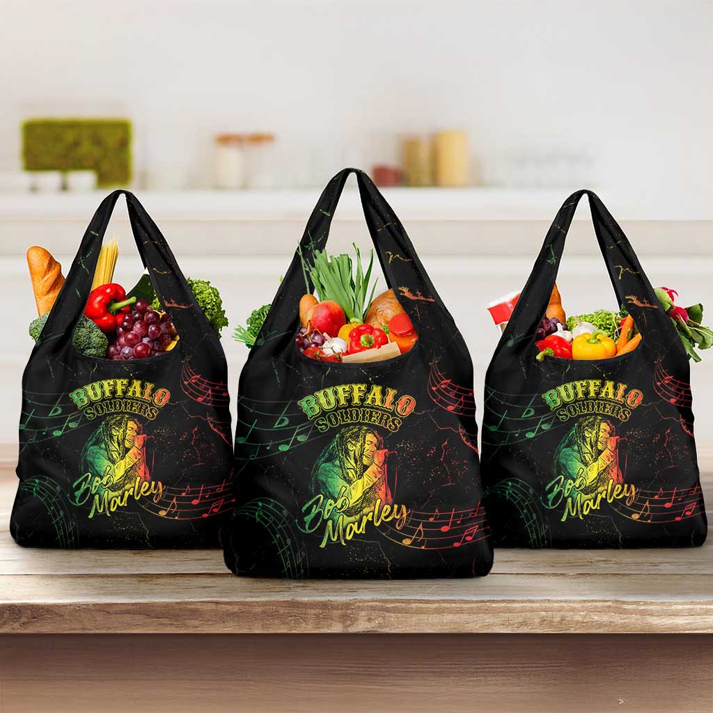 Reggae King Buffalo Soldier Grocery Bag Honoring The Legend